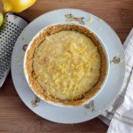 Passion fruit curd pie