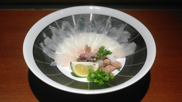 Uotoku stonefish sashimi